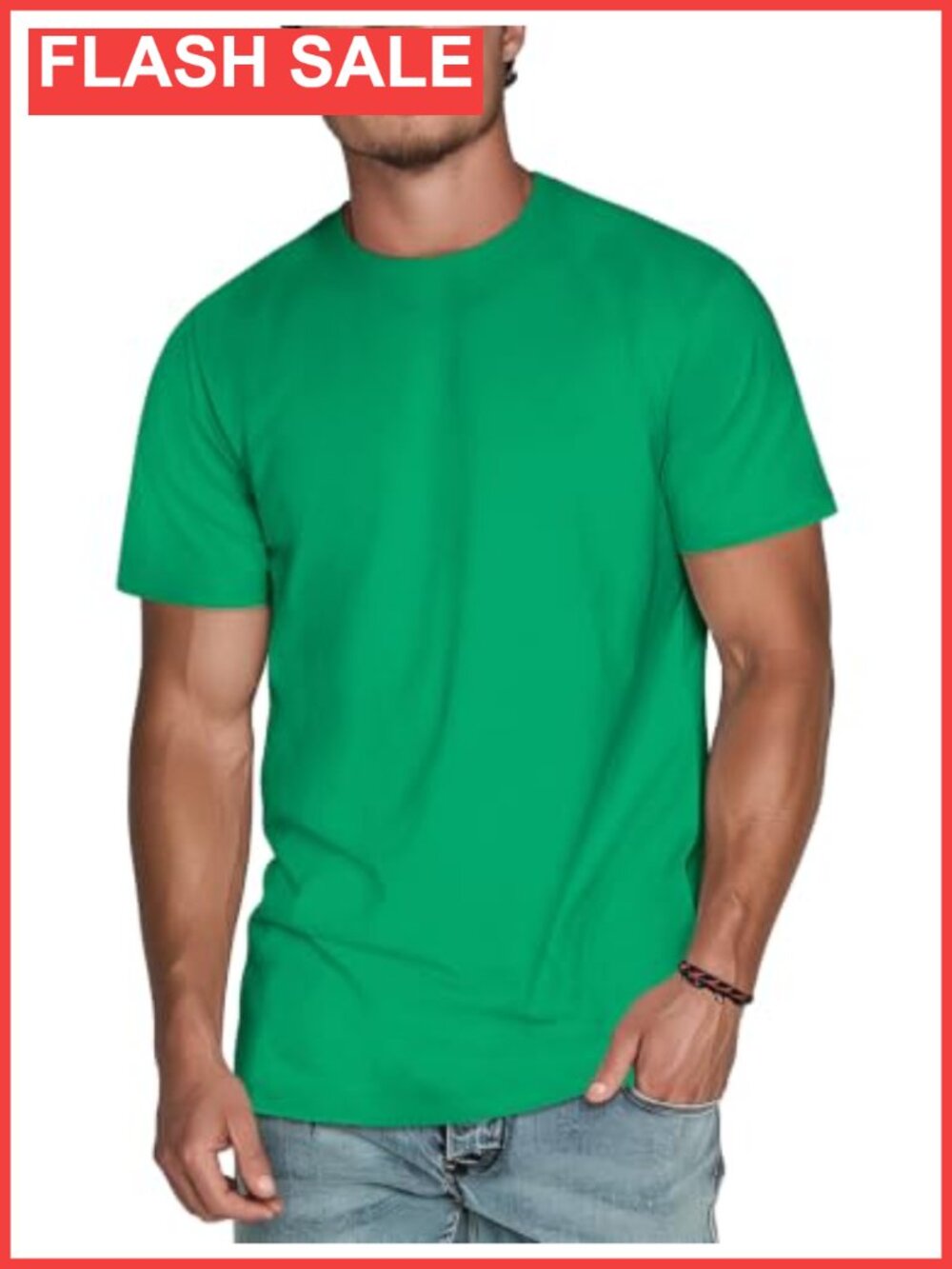 Mens Crewneck Short Sleeve T-Shirt Cotton Poly Soft Relaxed Basic Tee